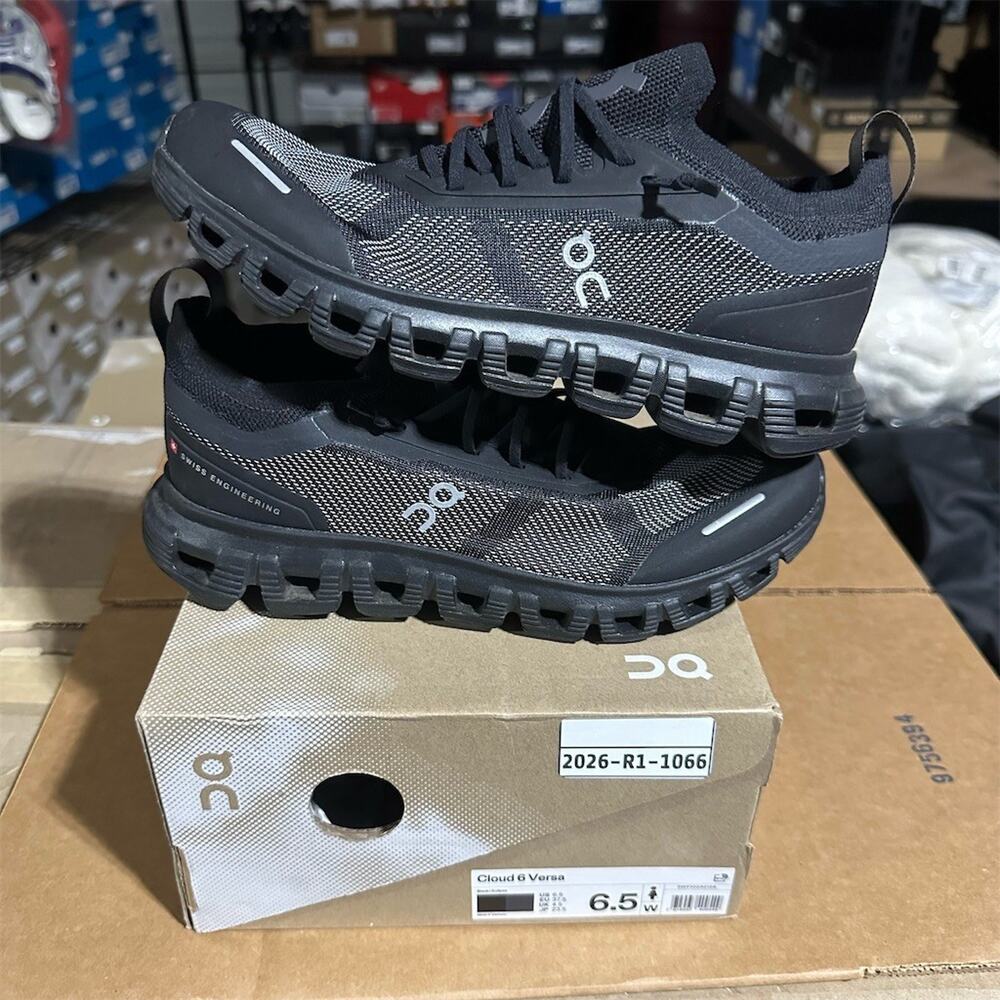 On Running Cloud 6 Versa 'Black/Eclipse' CloudTec Sneakers | Womens 6.5 | EUC